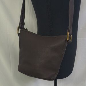 Made In USA Vintage Timberland Brown Leather Crossbody Bag  - Very Rare